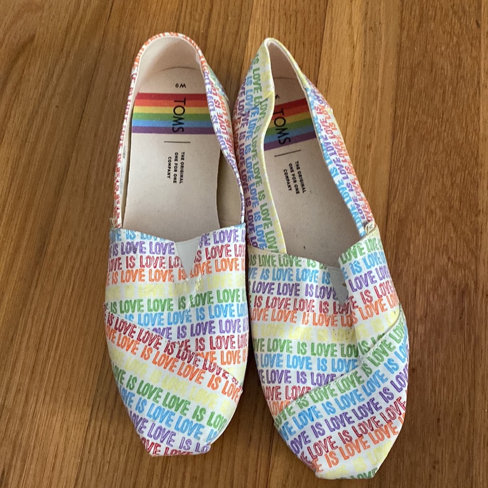 Toms Pride Love is Love Slip-on Shoes - Size W9